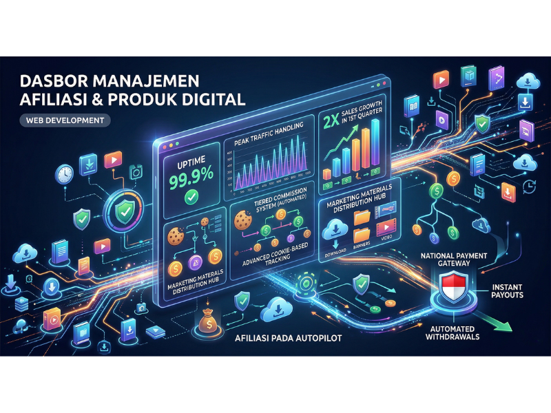 Dasbor Manajemen Afiliasi & Produk Digital